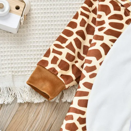 Vista 4 de Aalizzwell Mameluco con capucha para bebés y niños, para otoño e invierno