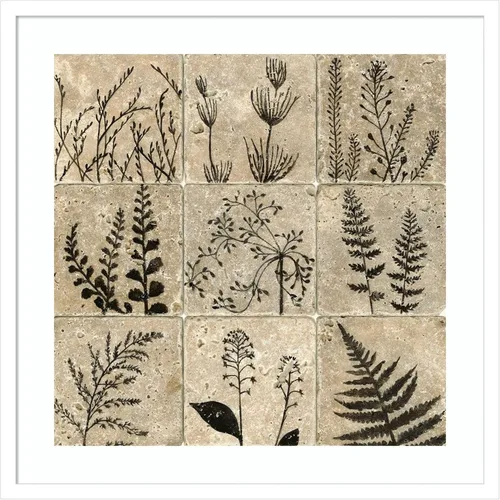 Vista 14 de Amanti Art Lienzo decorativo para pared, diseño de silueta I de azulejos de piedra de 24 x 24 pulgadas, por Megan Meagher, arte de pared de flores