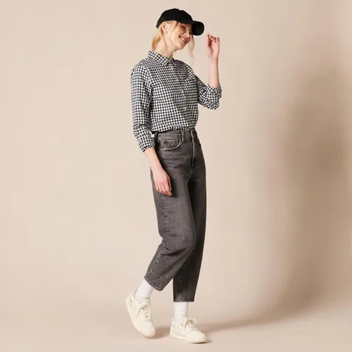 Vista 5 de Tienda Essentials Camisa de popelina con botones y manga larga para mujer