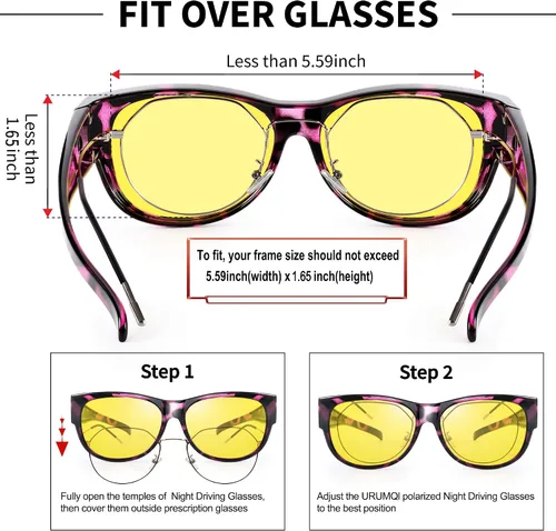 Vista 3 de URUMQI Gafas de sol polarizadas para mujer gafas de sol de ojo de gato de moda UV400 marco flexible TR90
