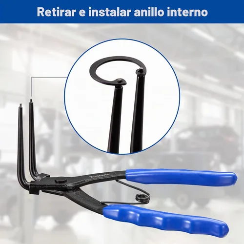 Vista 5 de Toolwiz Alicates de anillo de presión resistentes, alicates de anillo de Azul
