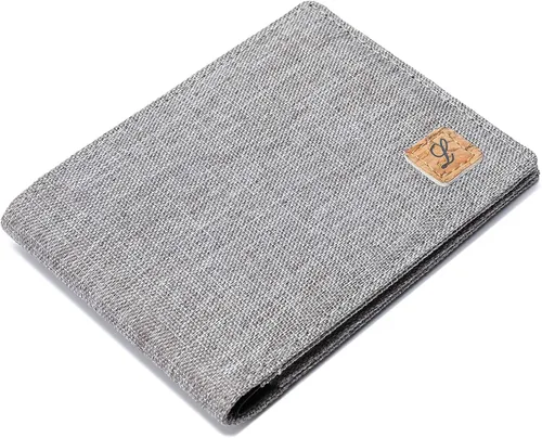 Vista 5 de Cartera de tela minimalista con bloqueo RFID plegable
