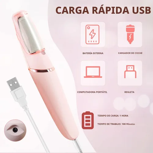 Vista 4 de Haootadiy - Quitadores eléctricos de callos para pies, kits de pedicura para eliminar callos de pies eléctricos recargables con 12 en 1, elimina