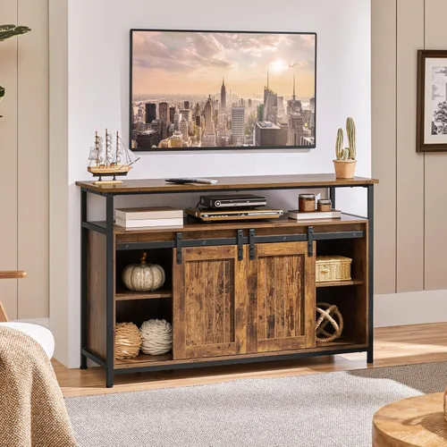 Vista 2 de Yaheetech Soporte de TV de granja para puerta corrediza de granero