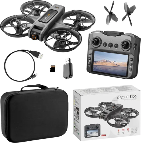 Vista 10 de ikaufen YL3 Mini Drone con doble cámara, flujo óptico flotante, zoom 50X, rollo de acrobacias de 360°, cuadricóptero RC para niños y principiantes