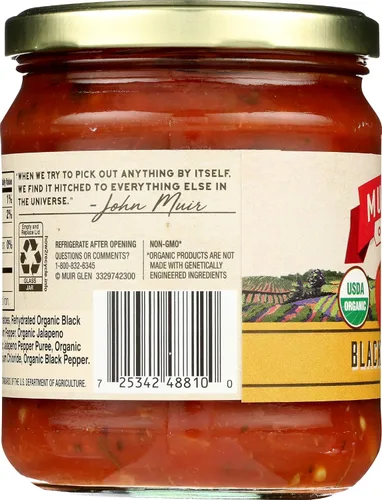 Vista 5 de Muir Glen USDA - Salsa orgánica de frijoles negros y maíz, 16 onzas