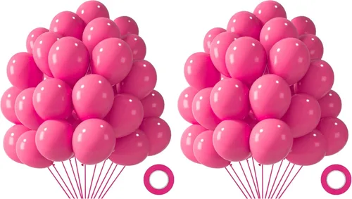 Vista 10 de LovesTown 110 globos de látex de 12 pulgadas con cinta para decoración de cumpleaños, baby shower, boda, fiesta, color azul (paquete de 2)