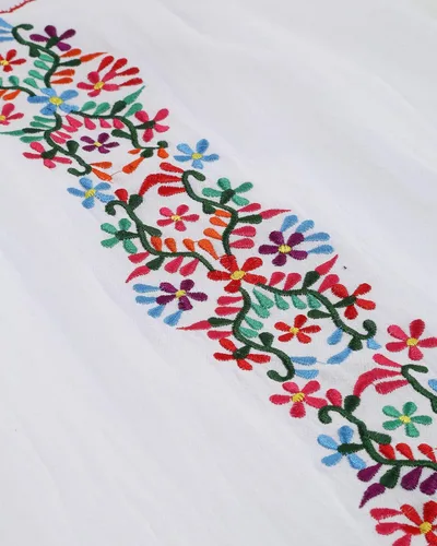 Vista 9 de Vestidos casuales de verano para mujer, vestido mexicano, campesino, midsommar, bordado, tradicional, con volantes, salida de playa, color negro