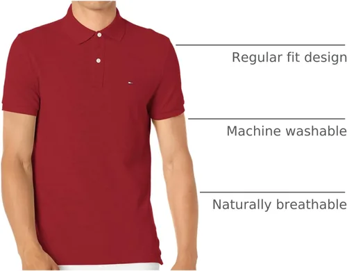 Vista 16 de Tommy Hilfiger Polo de piqué de algodón de manga corta para hombre en ajuste regular