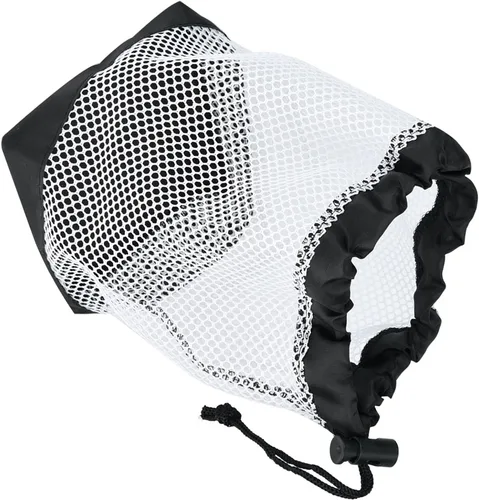 Vista 9 de LIZEALUCKY Bolsa de pelota de golf, bolsa de golf de malla de nailon, bolsa de almacenamiento de golf con cierre de cordón de bloqueo, puede