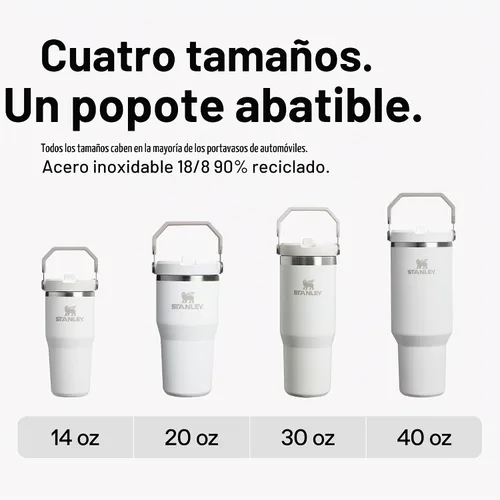 Vista 5 de STANLEY IceFlow 2.0 - Vaso con pajita, 14 onzas, color verde primavera