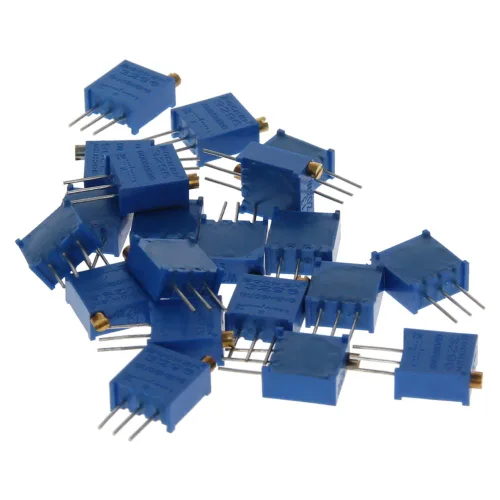 Vista 10 de Fielect 20 Potenciómetros de recortadora multigiro de 100R Ohm Potenciómetros de resistencia variable de 3 pines, 3296W-101