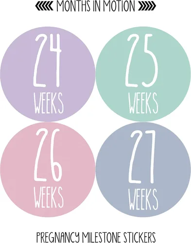 Vista 5 de Adhesivo semanal para el crecimiento del embarazo, de semana a semana, embarazada, esperando fotos, recuerdo de maternidad, panza de bebé