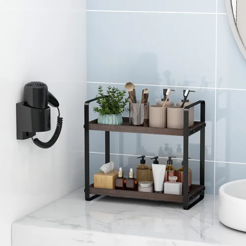 Vista 6 de HNRLOY Organizador de Mostrador de Baño, Organizador de Encimera de Baño, Estante de Encimera, Almacenamiento de Encimera, Organización