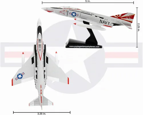 Vista 9 de Daron Worldwide Trading Postage Stamp F-4B Phantom II Sundowners Vehículo (Escala 1/155)