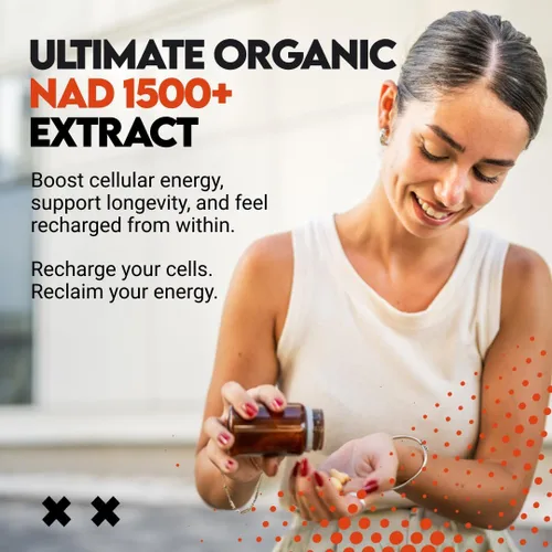 Vista 6 de UTOYA NAD 1500+ Suplementos de ribósido de nicotinamida - Suplemento Trans-Resveratrol apoya el metabolismo y la reparación de energía celular
