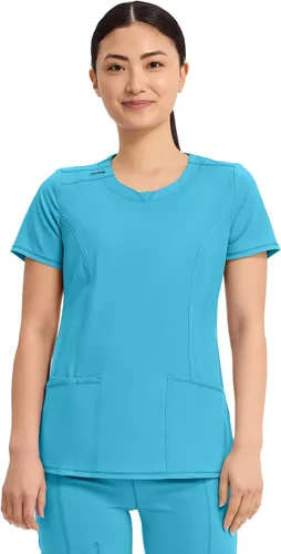 Vista 30 de Cherokee Infinity - Camiseta médica con cuello redondo y 3 bolsillos para Negro