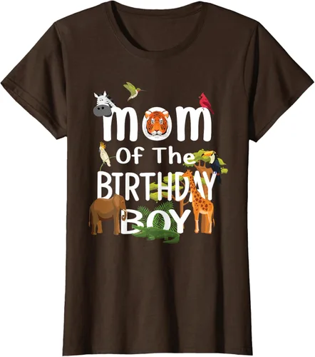 Vista 22 de Camiseta de fiesta de animales con temática de zoológico para niño de cumpleaños, Negro