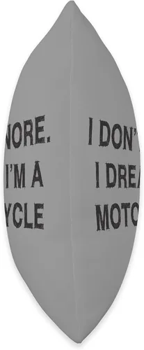 Vista 2 de YO! I Don't Snore - Almohada de sarcasmo para motocicleta, con frase divertida para hombre, 16 x 16 pulgadas, multicolor