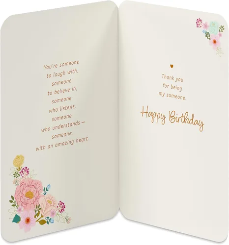 Vista 2 de American Greetings Tarjeta romántica de cumpleaños para ella (Being My Someone)