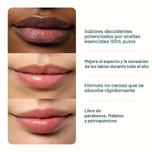 Vista 5 de Cliganic Set de bálsamo labial orgánico (6 sabores) - 100% hidratante natural, hidratante para labios secos y agrietados, regalo de relleno