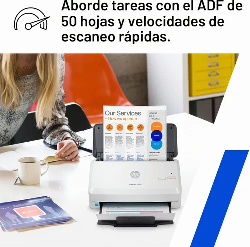 Vista 9 de HP ScanJet Pro 2000 s2, escáner rápido de 2 caras con alimentador automático de documentos, lo mejor para pequeñas empresas (6FW06A)