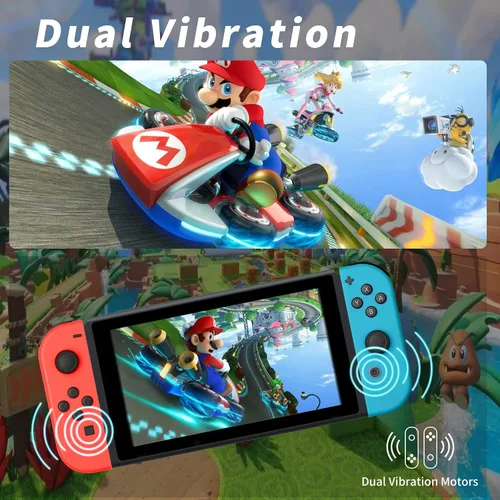 Vista 4 de PPCgrop Joy Con para Nintendo SwitchLiteOLED, reemplazo mejorado para Switch Joycon LR Soporte de doble vibracióncontrol de movimientodespertador