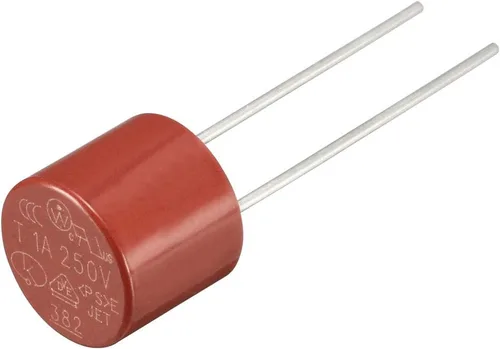 Vista 3 de uxcell® 20pcs DIP montado en miniatura cilindro lento golpe micro fusible T1A 1A 250V rojo