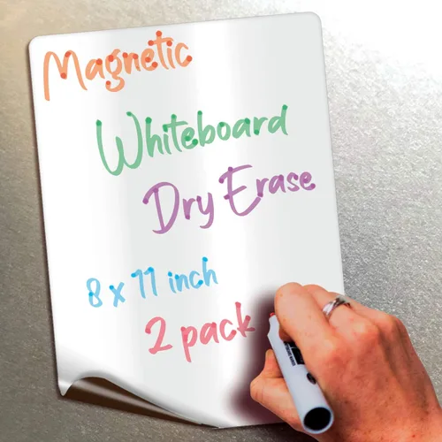 Vista 11 de iSYFIX Notas magnéticas de pizarra blanca de borrado en seco, 5.5 x 3.5 pulgadas, paquete de 6, rectangular, pizarra blanca magnética decorativa
