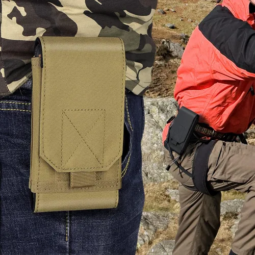 Vista 7 de bvya Funda táctica Molle para iPhone 15 Pro Max/15 Pro/15 Plus/15/14 Pro Max/13 Pro Max/12 Pro Max y otros teléfonos inteligentes de 4.7 a 6.9