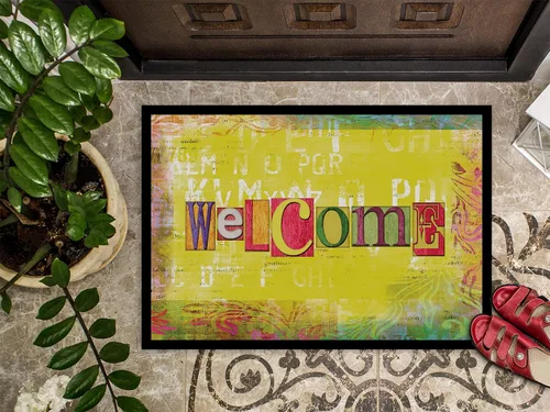 Vista 3 de Caroline's Treasures SB3097JMAT Artsy - Tapete de bienvenida de 24 x 36 pulgadas, para interiores y exteriores, para entrada, antideslizante