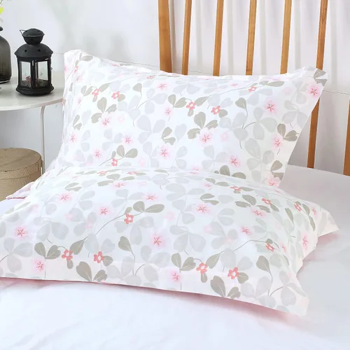 Vista 3 de Swanson Beddings Juego de ropa de cama de 2 piezas 100% algodón floral rosado: funda nórdica y una funda de almohada (individual)
