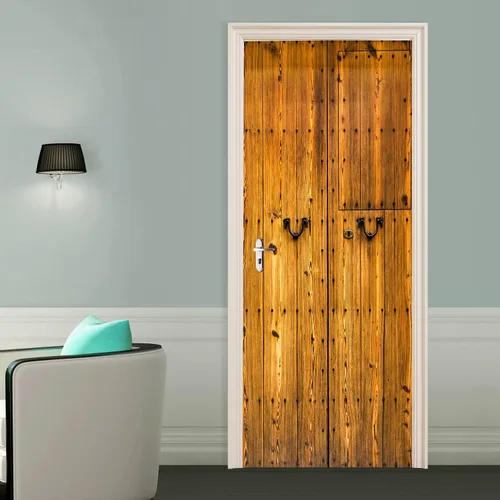 Vista 11 de Artfanke - Adhesivo 3D realista para puerta de grano de madera, despegar y a2087