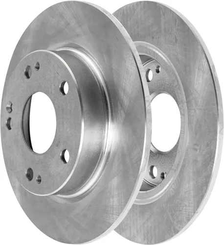 Vista 254 de Detroit Axle - Rotores de freno delantero para 04-13 Mazda 3 Rotores de frenos de disco 06-15 Mazda 5 Reemplazo: Rotor regular delantero de 11.81