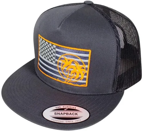 Vista 3 de Gorra de béisbol Gorra de camionero fuerte Snapback Mesh Back 6006, Carbón vegetal, Talla única