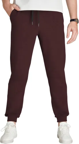 Vista 9 de Idtswch 30/32/34/36/38/40. Pantalones deportivos altos para hombre, extra largos, con bolsillos con cremallera