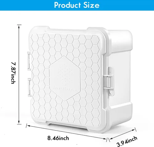 Vista 4 de Caja de Controlador de Riego Impermeable Imolaza, Recinto Exterior a Prueba de Clima para Controladores de Riego Imolaza, Compatible con 4 Zonas, 6