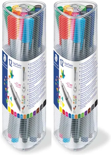 Vista 9 de Staedtler Triplus Fineliner - Juego de bolígrafos (0.01 in, 12 colores)