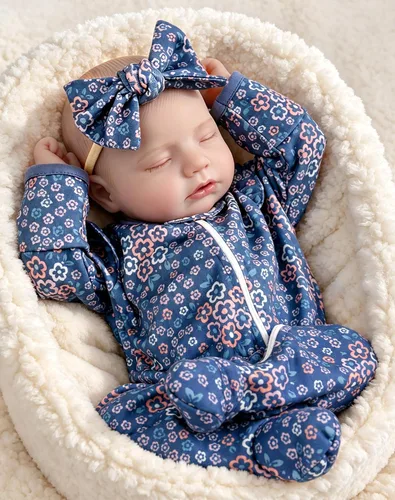 Vista 12 de Aori Muñecas de Bebé Reborn Realistas de la Vida Real Muñecas de Bebé de 20'' Bebé Recién Nacido Durmiendo Niña con Ropa de Muñeca Arcoíris