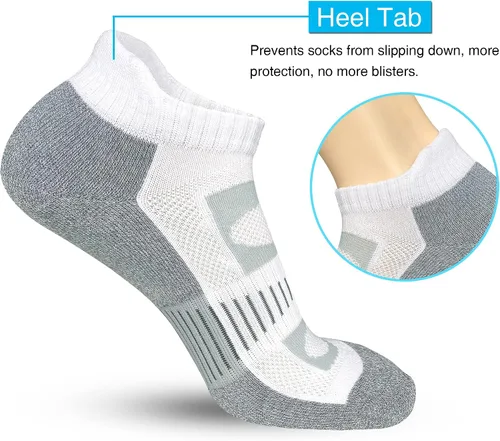 Vista 4 de APTYID Calcetines deportivos para correr al tobillo para mujer (6 pares)