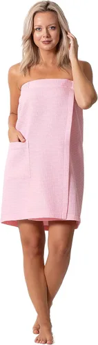 Vista 7 de Robe Direct Quick Dry, Lightweight Waffle Spa/Bath Wrap with Adjustable Closure & Elastic Top