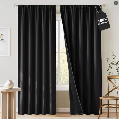 Vista 22 de NICETOWN Biscotti - Cortinas de cocina beige de 36 pulgadas de largo, bolsillo para barra, 100% opacas, casuales y relajantes, tratamientos