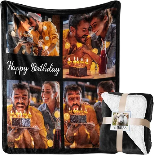 Vista 12 de Envía al Día Siguiente Manta Personalizada con Imagen para Mi Esposa Manta Foto Personalizada Regalo de Boda para Pareja Día de San Valentín