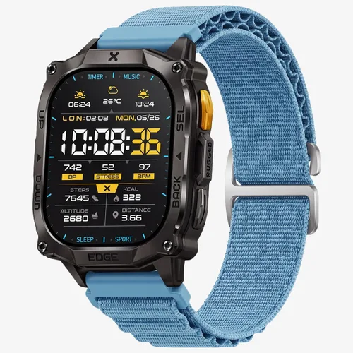 Vista 6 de CARBINOX Correa duradera de 0.866 in compatible con relojes inteligentes ajustables, ajuste seguro
