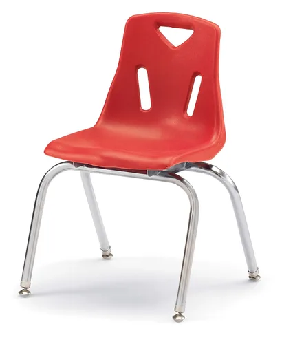 Vista 9 de Jonti-Craft Berries 8146JC1130 - Silla apilable con patas cromadas, 16 pulgadas de altura, color lima