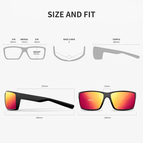 Vista 4 de SEEKWAY Polarized Sunglasses for Men Women Sports Outdoor Fishing Cycling Running Driving UV Protection TR90