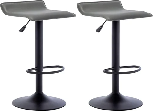 Vista 11 de Vogue Furniture Direct - Juego de 2 taburetes de bar ajustables, taburetes de bar giratorios de cuero sintético con elevación, silla de bar sin