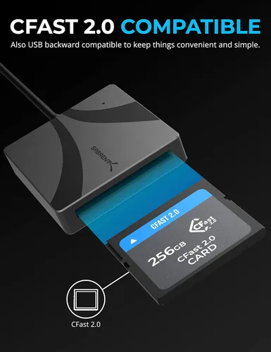 Vista 4 de SABRENT Lector de tarjetas USB tipo C CFast 2.0 [CR-CF20]