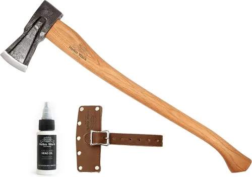Vista 19 de 1844 Helko Werk Germany - Colección de hachas - Juego de 3 hachas tradicionales de corte - Saxon, Spaltaxt, Mini Spalter Splitting Axe 3 Set