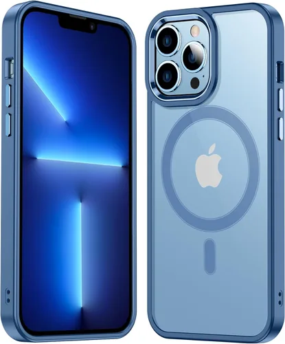 Vista 9 de Funda magnética para iPhone 13 Pro Max, [compatible con MagSafe], [antiamarilleo] [protector de pantalla de vidrio + protector de lente de cámara]